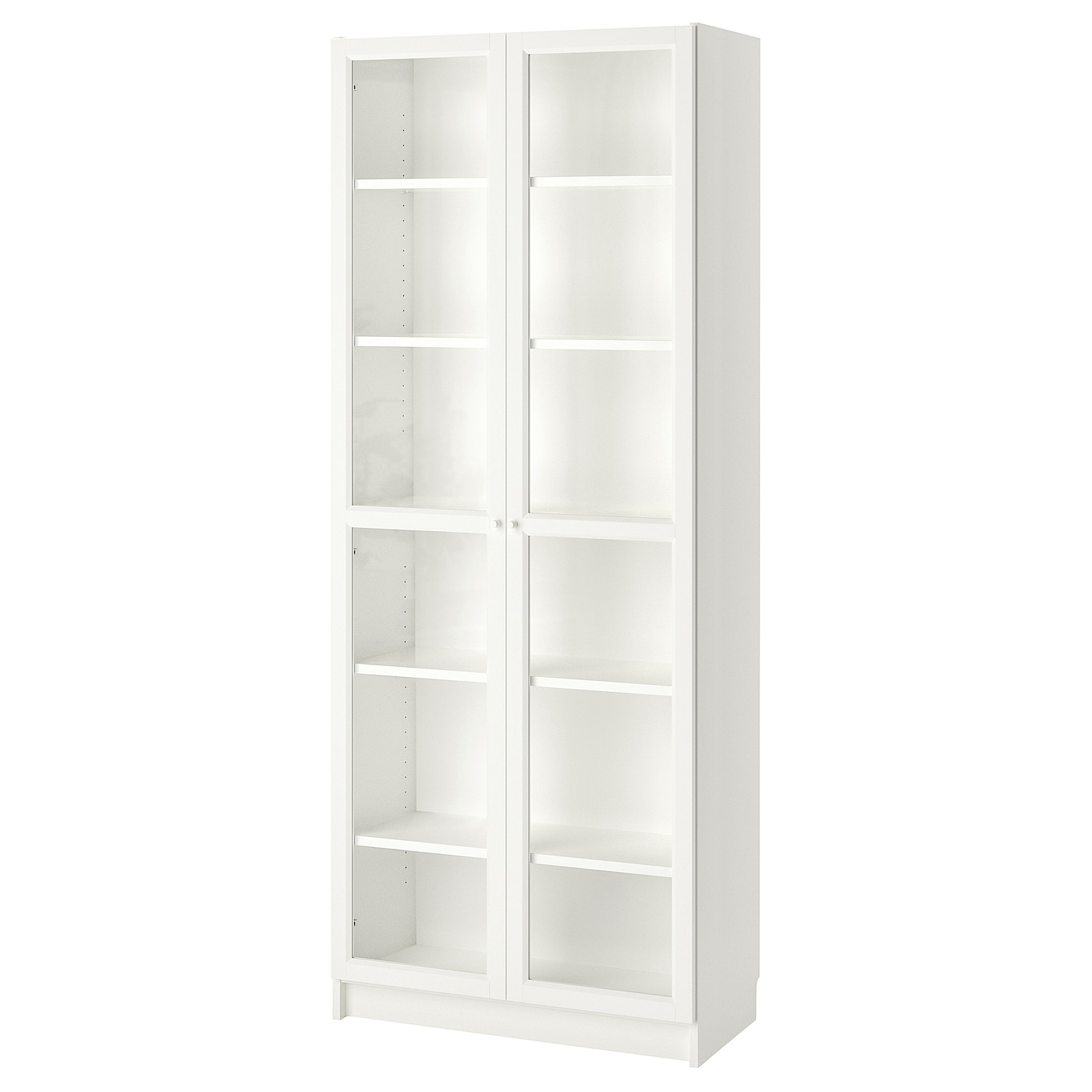 Шкаф-витрина - BILLY / OXBERG IKEA/  БИЛЛИ/ОКСБЕРГ ИКЕА, 202х80 см,белый