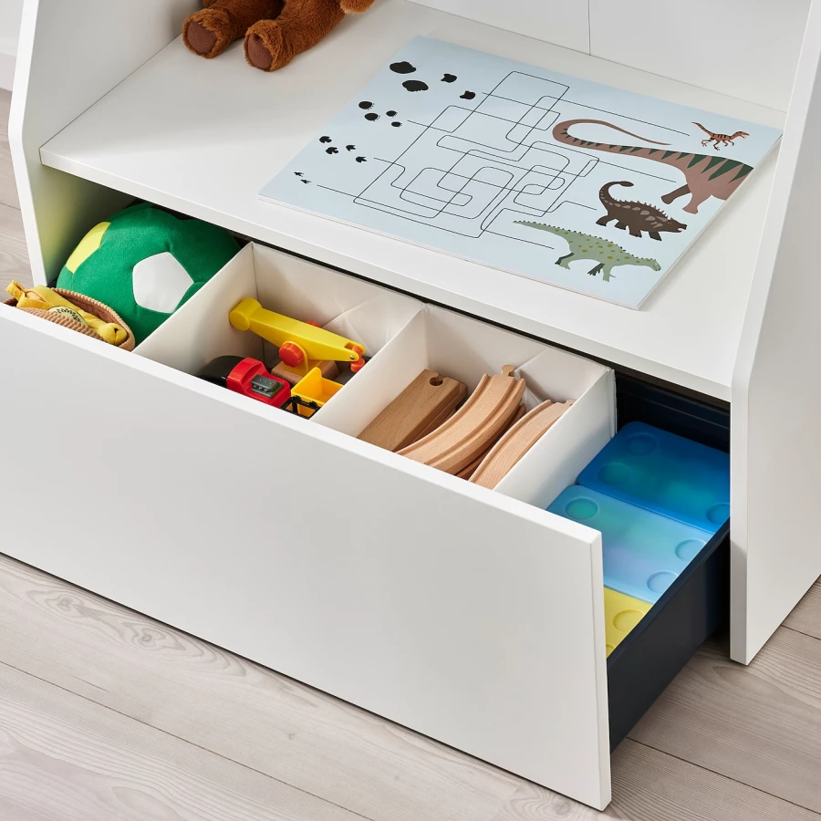 Стеллаж детский - IKEA BERGIG, 80x43x101 см, белый, БЕРГИГ ИКЕА (изображение №3)