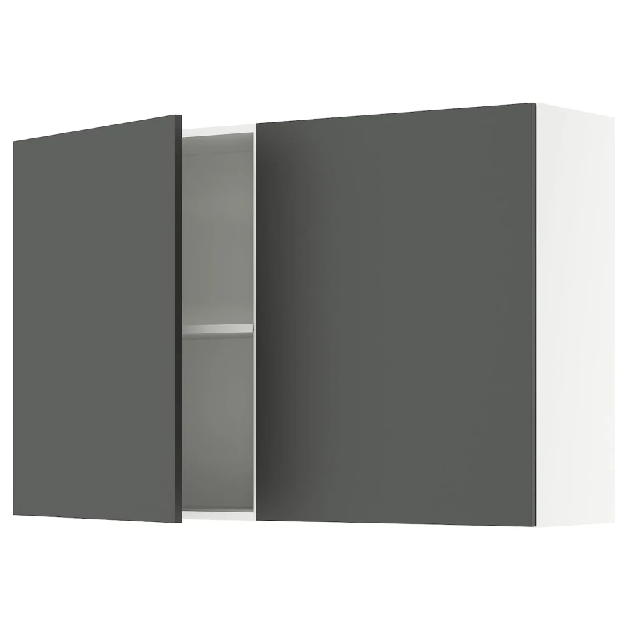 Кухонный навесной шкаф - IKEA KNOXHULT/КНОКСХУЛЬТ ИКЕА, 120x75х31 см, белый/черный (изображение №1)