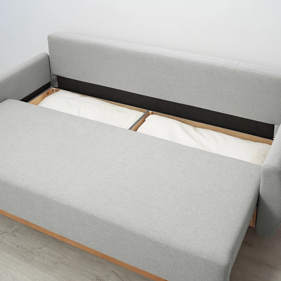 3-местный диван-кровать - IKEA GRUNNARP, 92x232см, светло-серый, ГРУННАРП ИКЕА (изображение №7)
