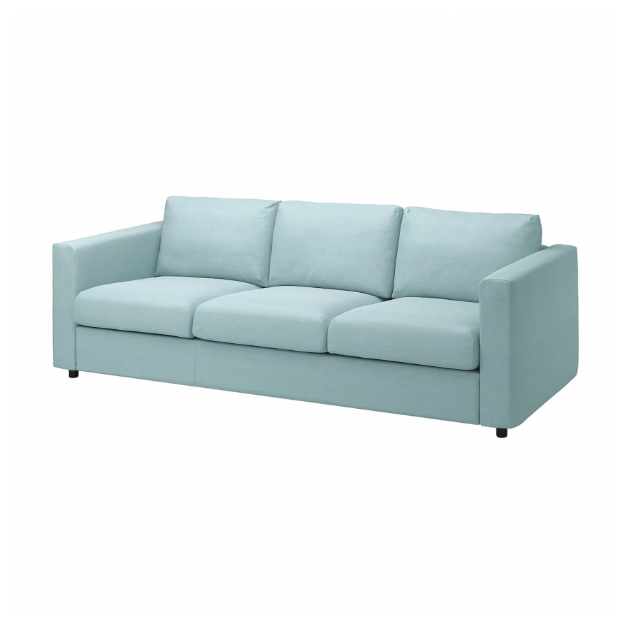 Чехол на 3-местный диван  - IKEA  VIMLE/ВИМЛЕ ИКЕА, голубой (изображение №1)