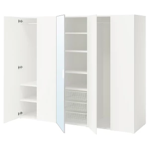 Шкаф- PLATSA IKEA/ ПЛАТСА ИКЕА, белый, 220x57x181 см