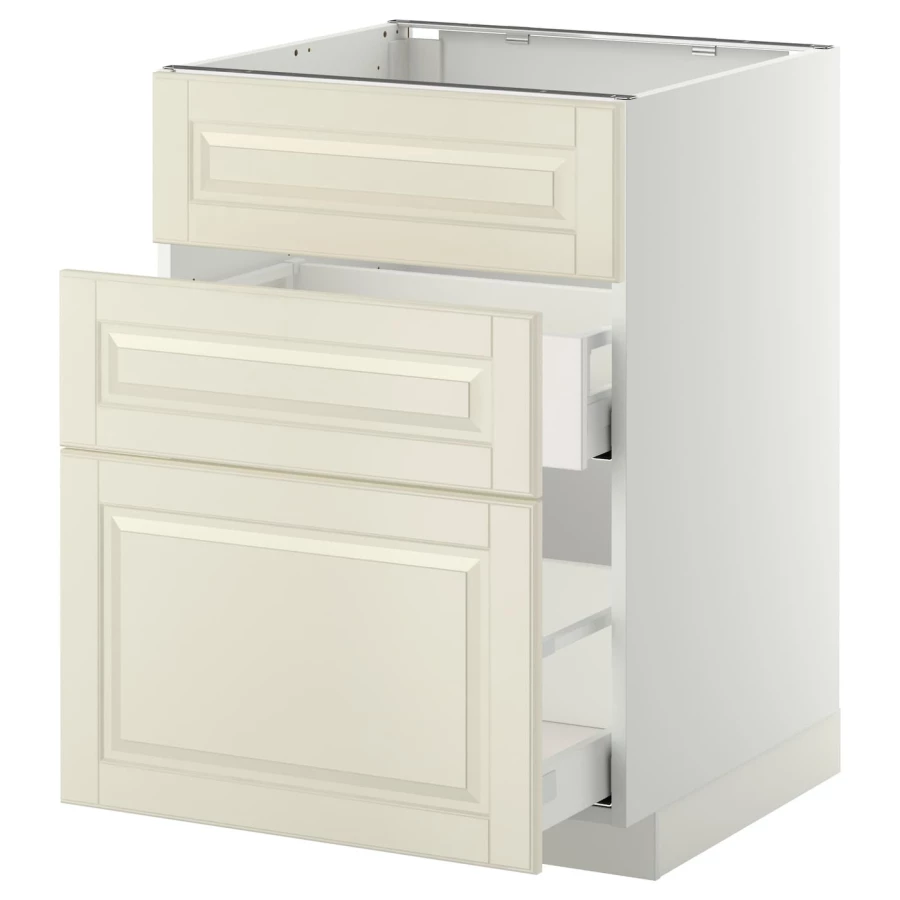 Напольный кухонный шкаф  - IKEA METOD MAXIMERA, 88x62x60см, белый/светло-бежевый, МЕТОД МАКСИМЕРА ИКЕА (изображение №1)