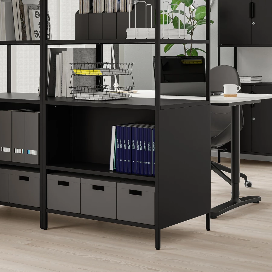 Шкаф - TROTTEN IKEA/ ТРОТТЕН ИКЕА,  180х80 см, черный (изображение №3)