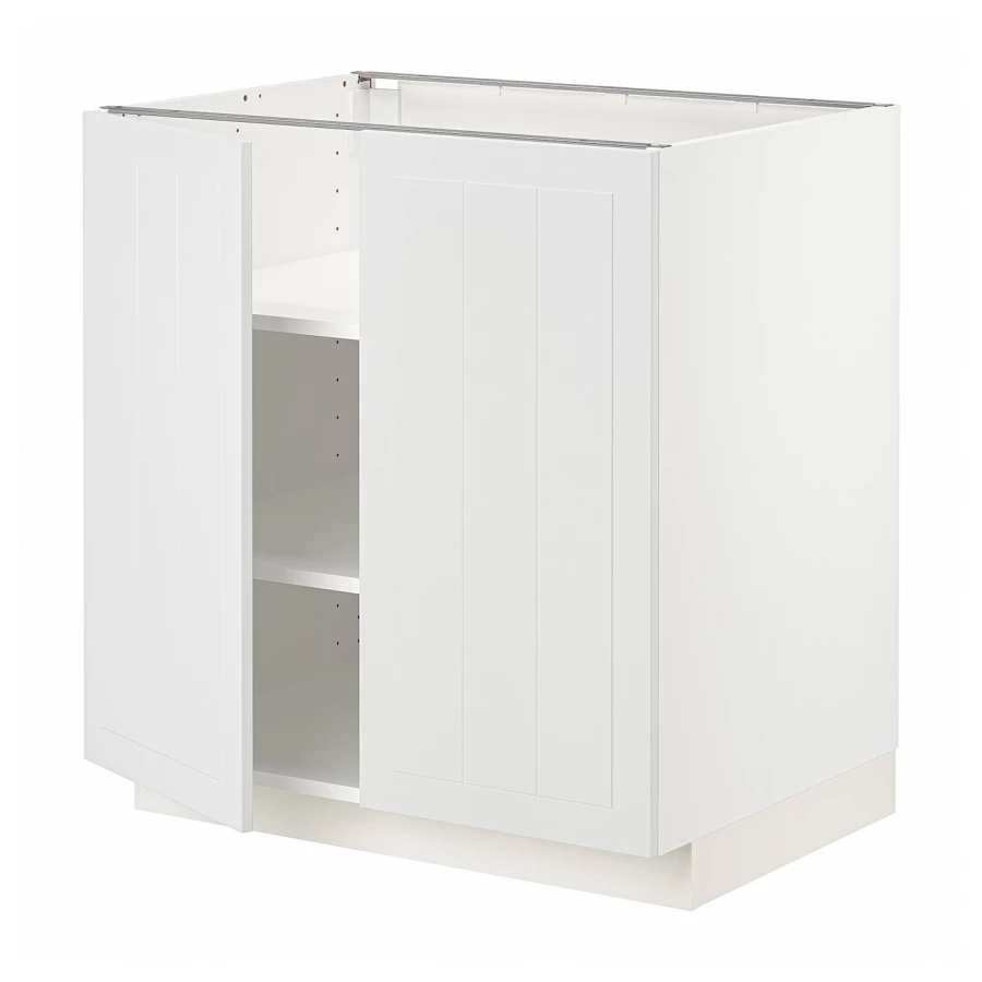 Напольный шкаф - IKEA METOD, 88x62x80см, белый, МЕТОД ИКЕА (изображение №1)