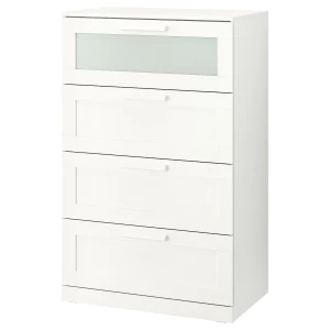 Комод с 4 ящиками - IKEA BRIMNES ИКЕА БРИМНЭС/БРИМНЕС, 78х124 см, белый