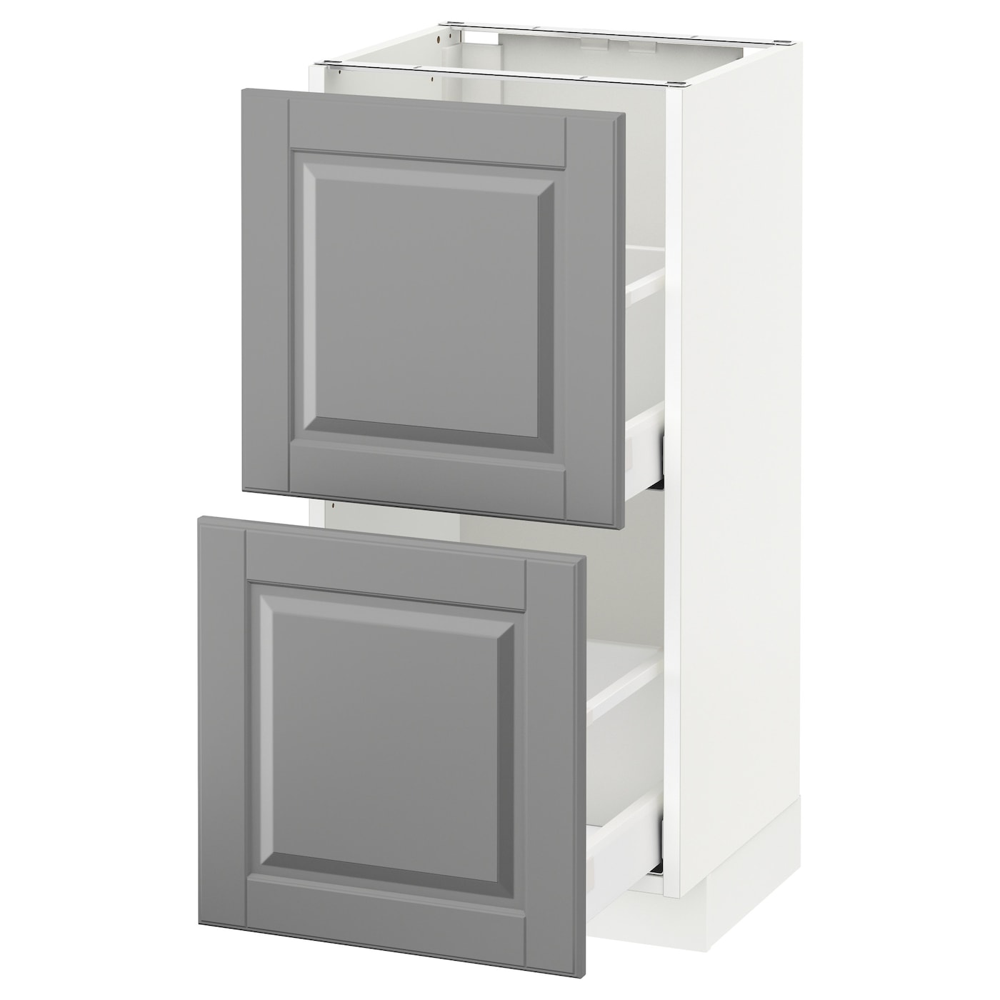 Напольный шкаф - IKEA METOD MAXIMERA, 88x39,5x40см, белый/серый, МЕТОД МАКСИМЕРА ИКЕА