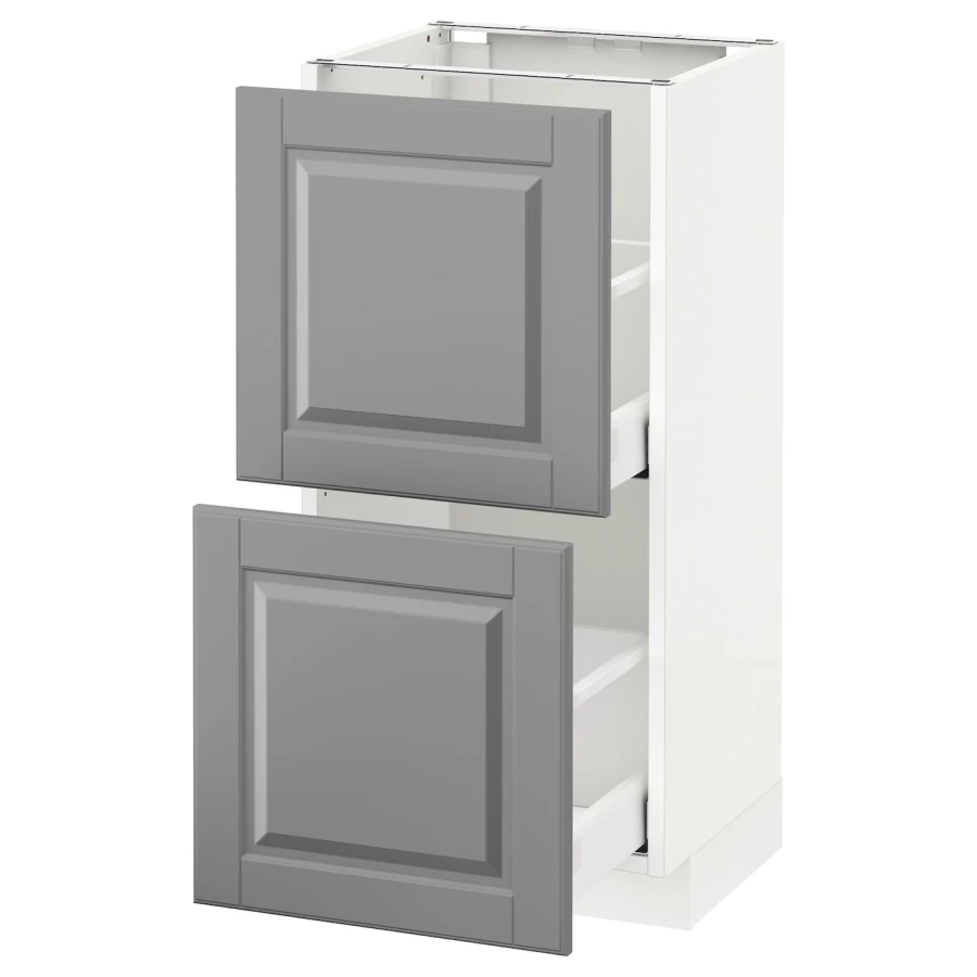 Напольный шкаф - IKEA METOD MAXIMERA, 88x39,5x40см, белый/серый, МЕТОД МАКСИМЕРА ИКЕА (изображение №1)