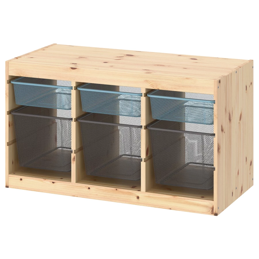 Шкаф для хранения - TROFAST IKEA/ ТРУФАСТ  ИКЕА,  93x44x52 см, бежевый (изображение №1)