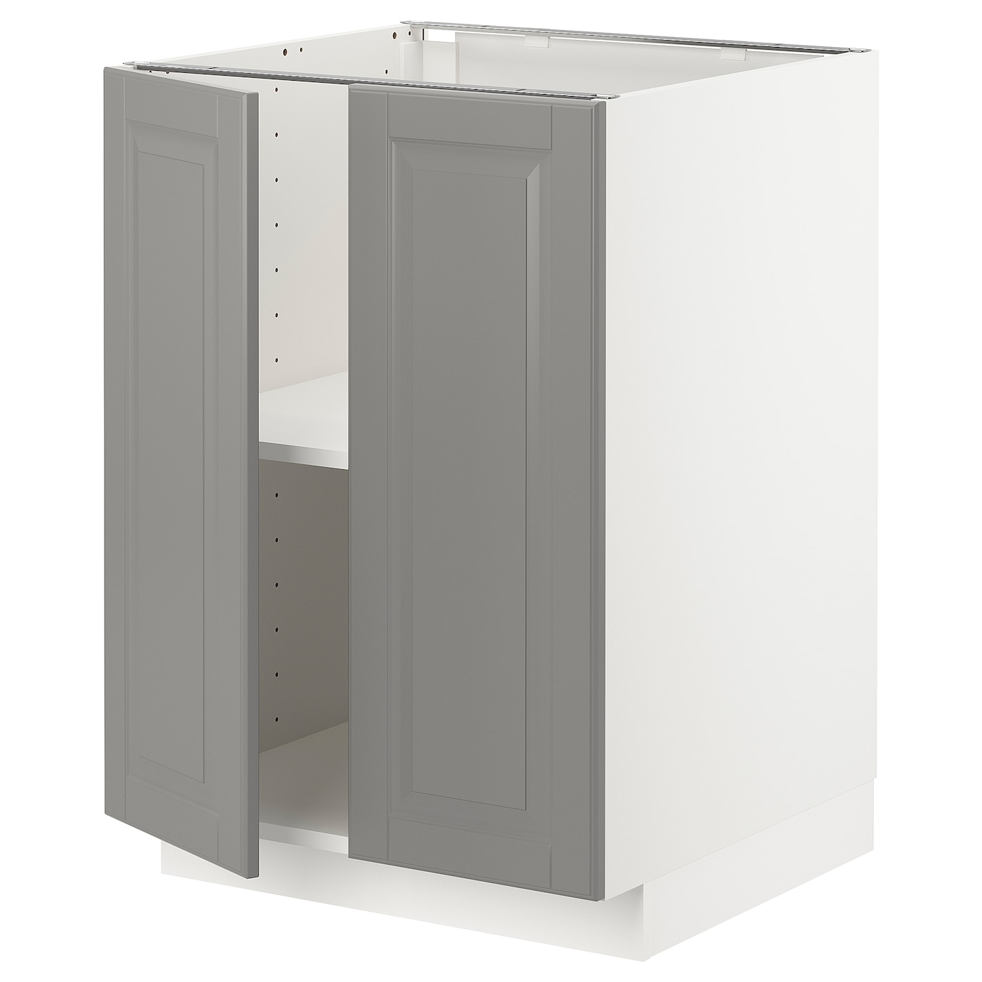 Напольный шкаф - IKEA METOD, 88x62x60см, белый/серый, МЕТОД ИКЕА