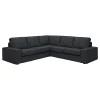 4-местный угловой диван - IKEA KIVIK, 83x95x257см, черный, КИВИК ИКЕА
