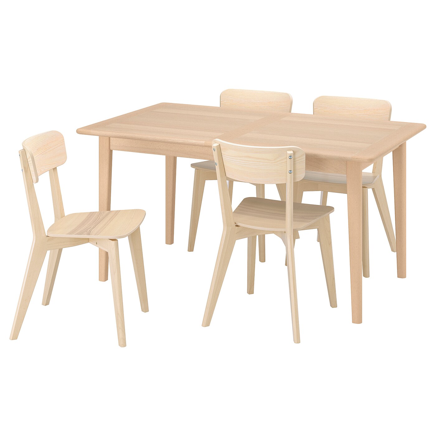 Стол и 4 стула - SKANSNÄS / LISABO/SKANSNАS IKEA/ СКАНСНАС/  ЛИСАБО ИКЕА, 90х75 см,  под беленый дуб