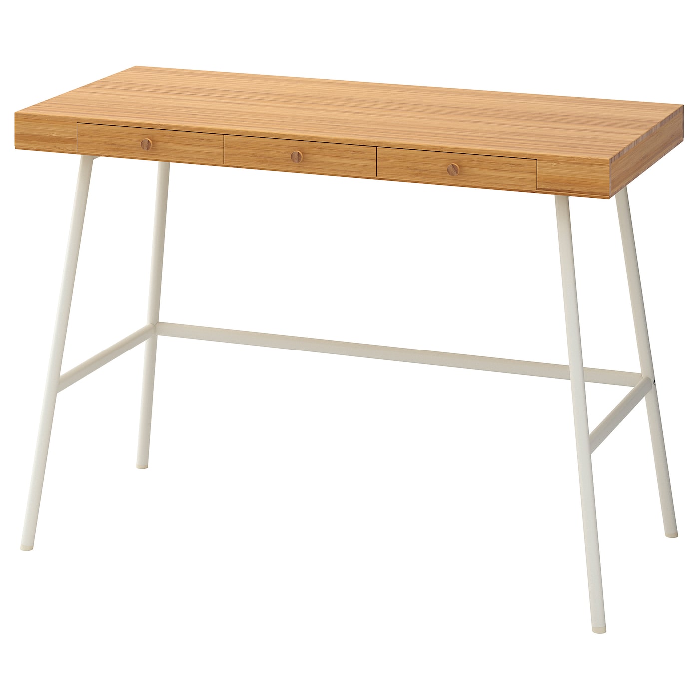 Письменный стол с ящиками - IKEA LILLÅSEN/LILLASEN, 102х49 см, бамбук, ЛИЛЛОСЕН ИКЕА