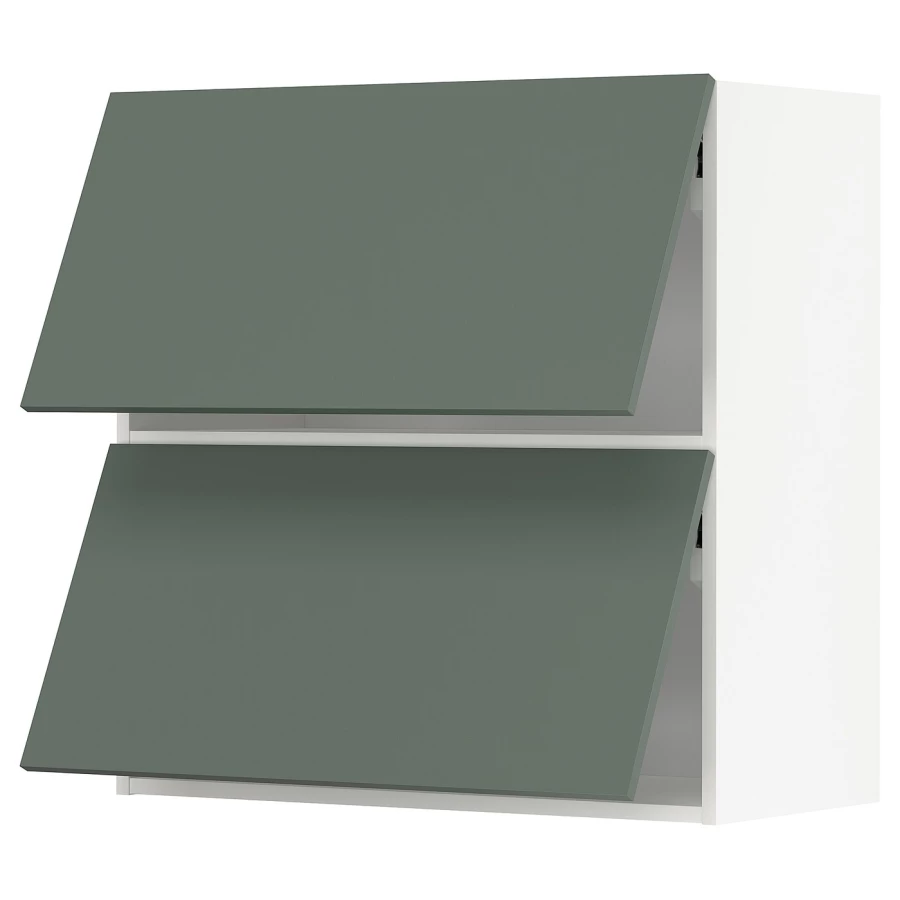 Навесной шкаф -  METOD  IKEA/  МЕТОД ИКЕА, 80х80 см, белый/темно-зеленый (изображение №1)