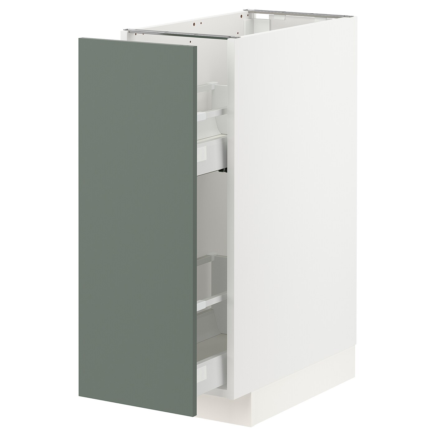 Напольный шкаф - IKEA METOD MAXIMERA, 88x62x30см, белый/серо-зеленый, МЕТОД МАКСИМЕРА ИКЕА