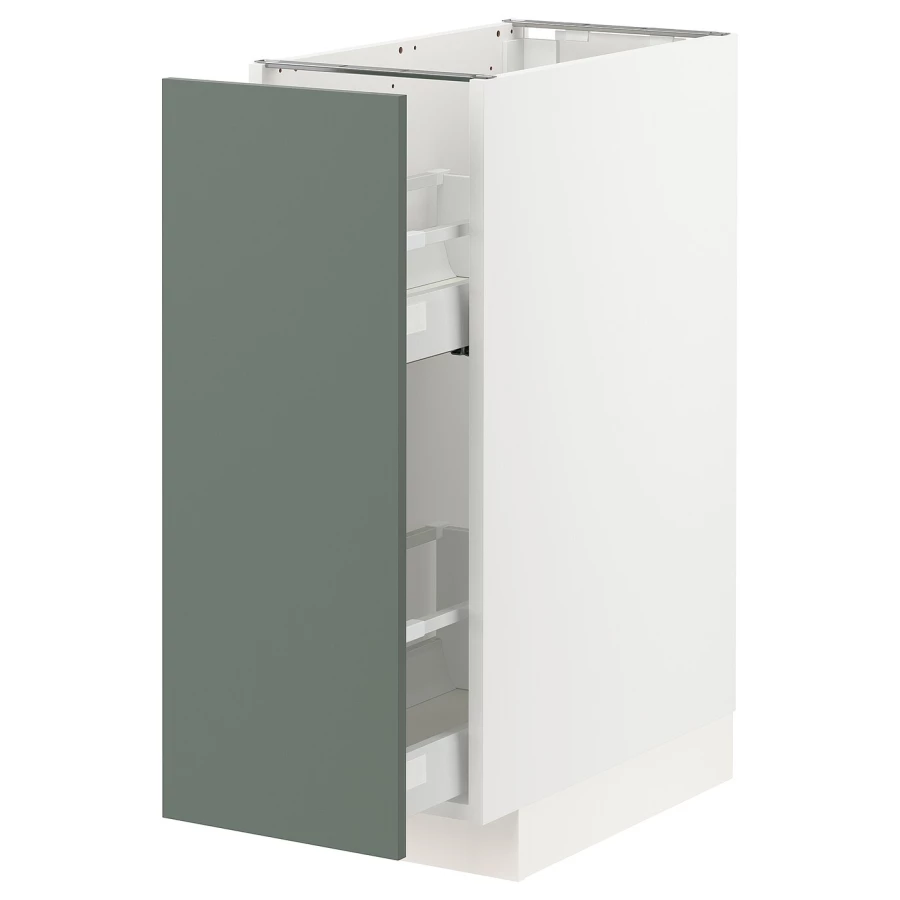 Напольный шкаф - IKEA METOD MAXIMERA, 88x62x30см, белый/серо-зеленый, МЕТОД МАКСИМЕРА ИКЕА (изображение №1)