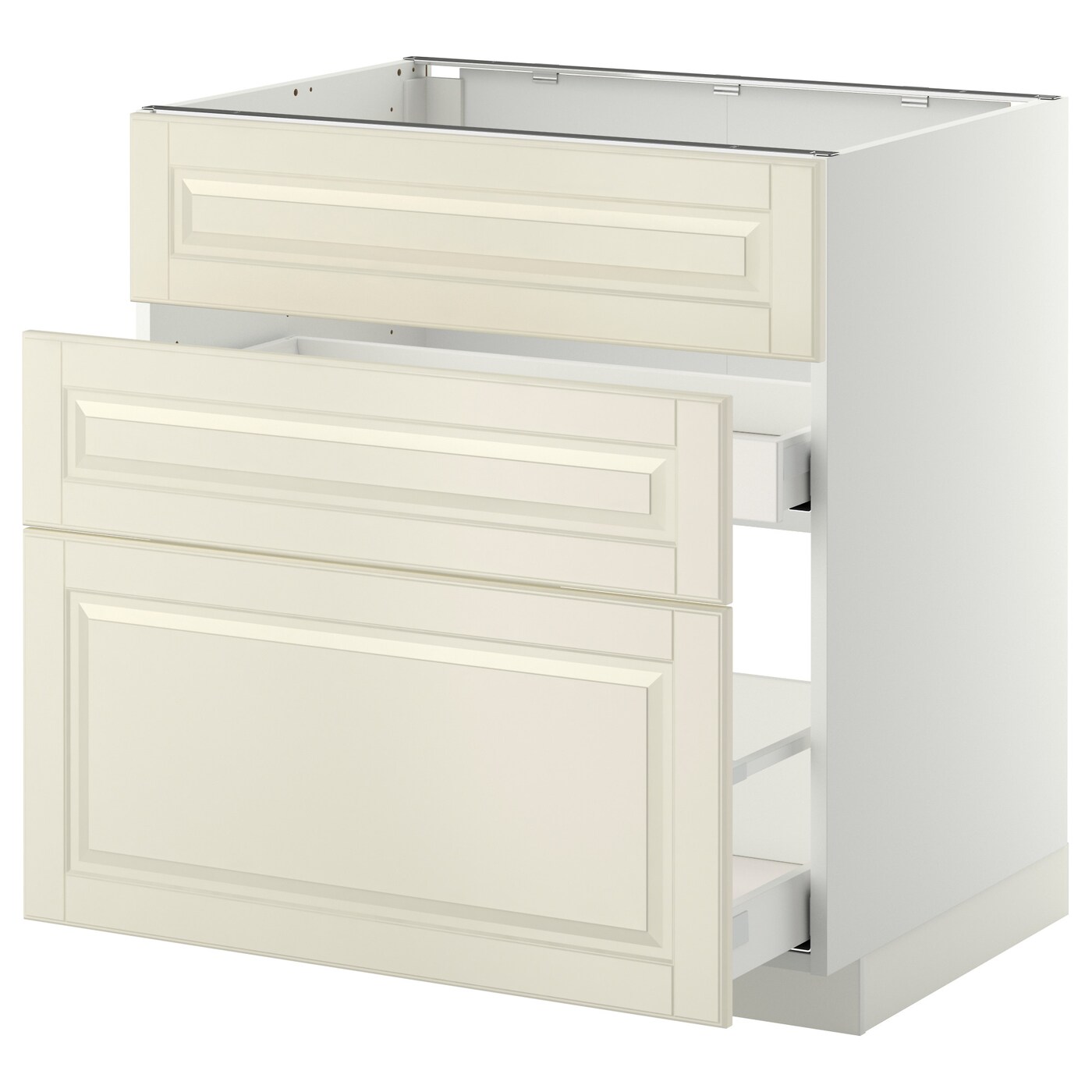 Напольный кухонный шкаф  - IKEA METOD MAXIMERA, 88x62x80см, белый/светло-бежевый, МЕТОД МАКСИМЕРА ИКЕА