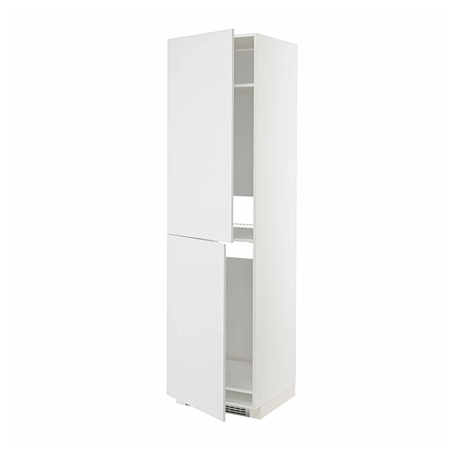Высокий кухонный шкаф - IKEA METOD/МЕТОД ИКЕА, 220х60х60 см, белый (изображение №1)