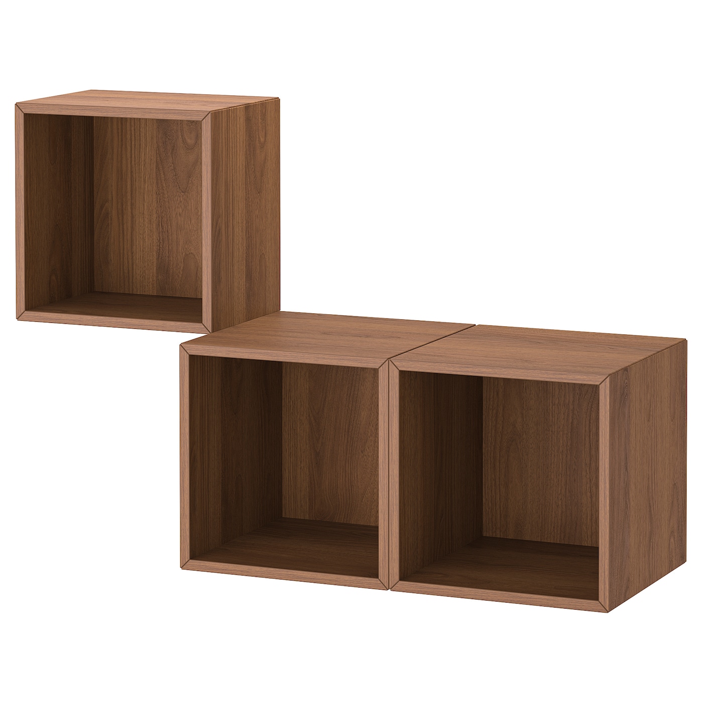 Навесная комбинация шкафов - IKEA EKET, 105x35x70 см, с эффектом ореха,  ЭКЕТ ИКЕА