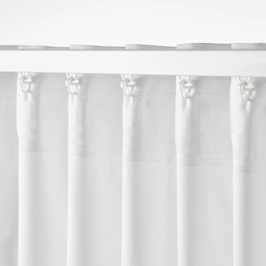 Штора, 2 шт. - IKEA MOALISA, 300х145 см, белый, МОАЛИСА ИКЕА (изображение №3)