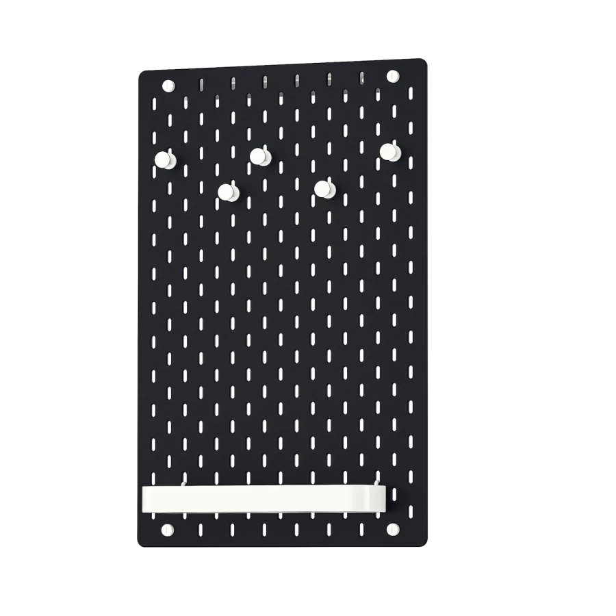 Комбинированная перфорированная доска  - SKÅDIS / SKАDIS IKEA/ СКОДИС  ИКЕА,  36х56 см, белый/черный (изображение №1)