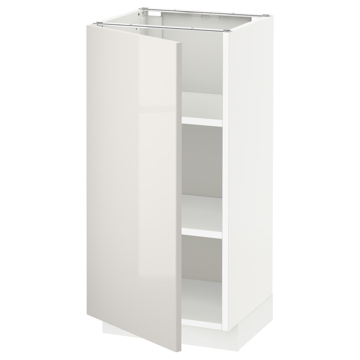 Напольный шкаф - METOD IKEA/ МЕТОД ИКЕА,  88х40 см, белый/светло-серый