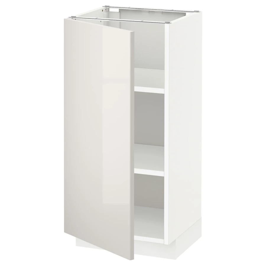 Напольный шкаф - METOD IKEA/ МЕТОД ИКЕА,  88х40 см, белый/светло-серый (изображение №1)