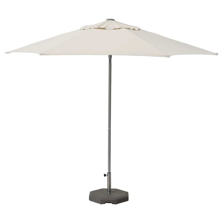 Зонт с основанием - JOGGESÖ / JOGGESО IKEA/  ЙОГГЕСЁ ИКЕА,  300 см, белый (изображение №1)