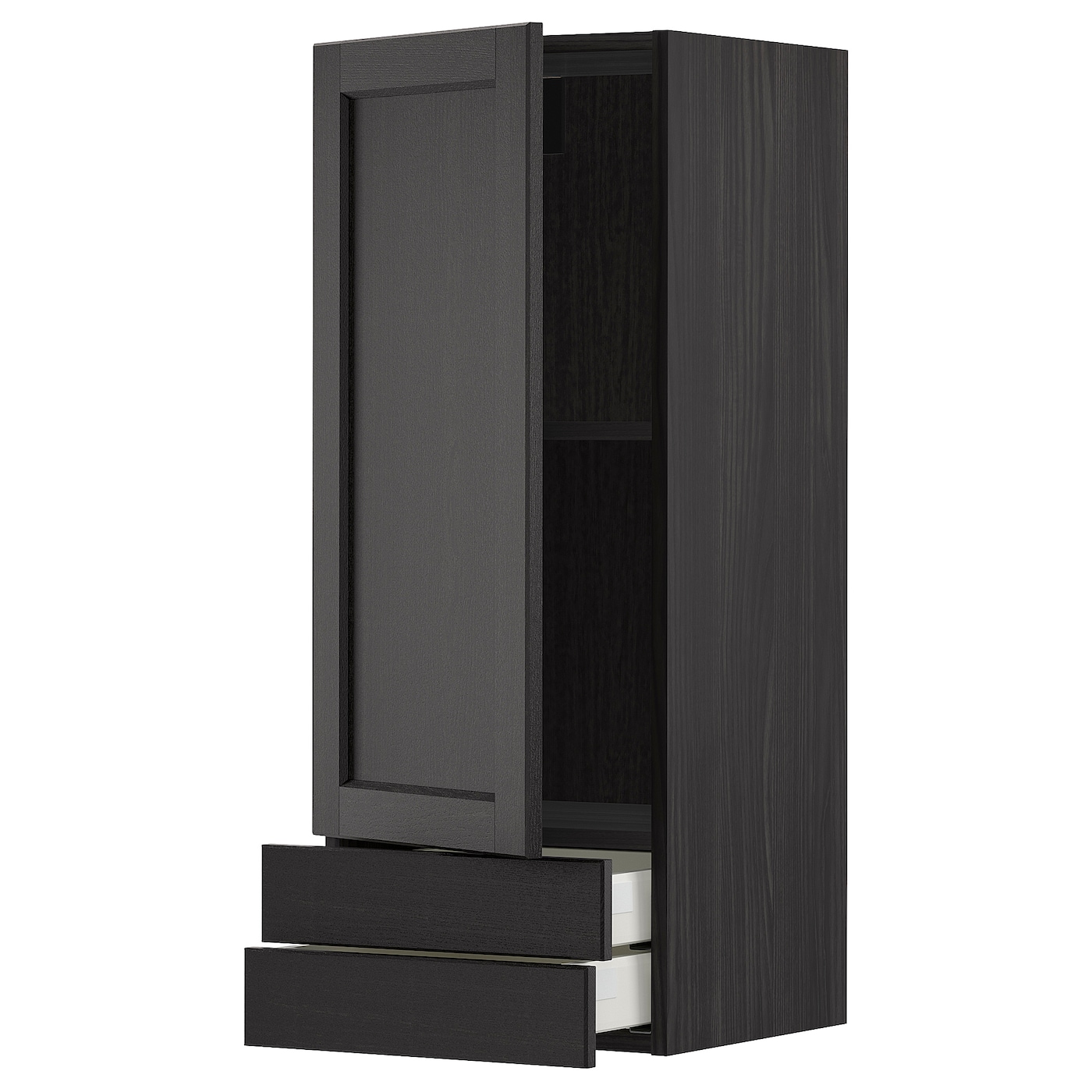Навесной шкаф  - METOD / MAXIMERA IKEA/  МЕТОД/МАКСИМЕРА ИКЕА, 100х40 см, черный