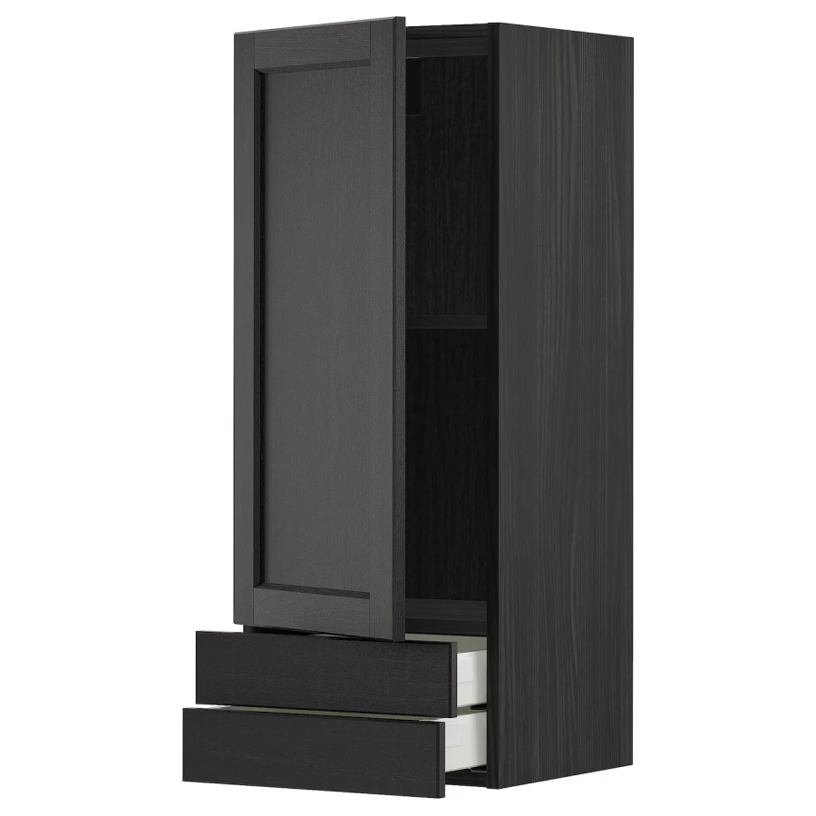 Навесной шкаф  - METOD / MAXIMERA IKEA/  МЕТОД/МАКСИМЕРА ИКЕА, 100х40 см, черный (изображение №1)
