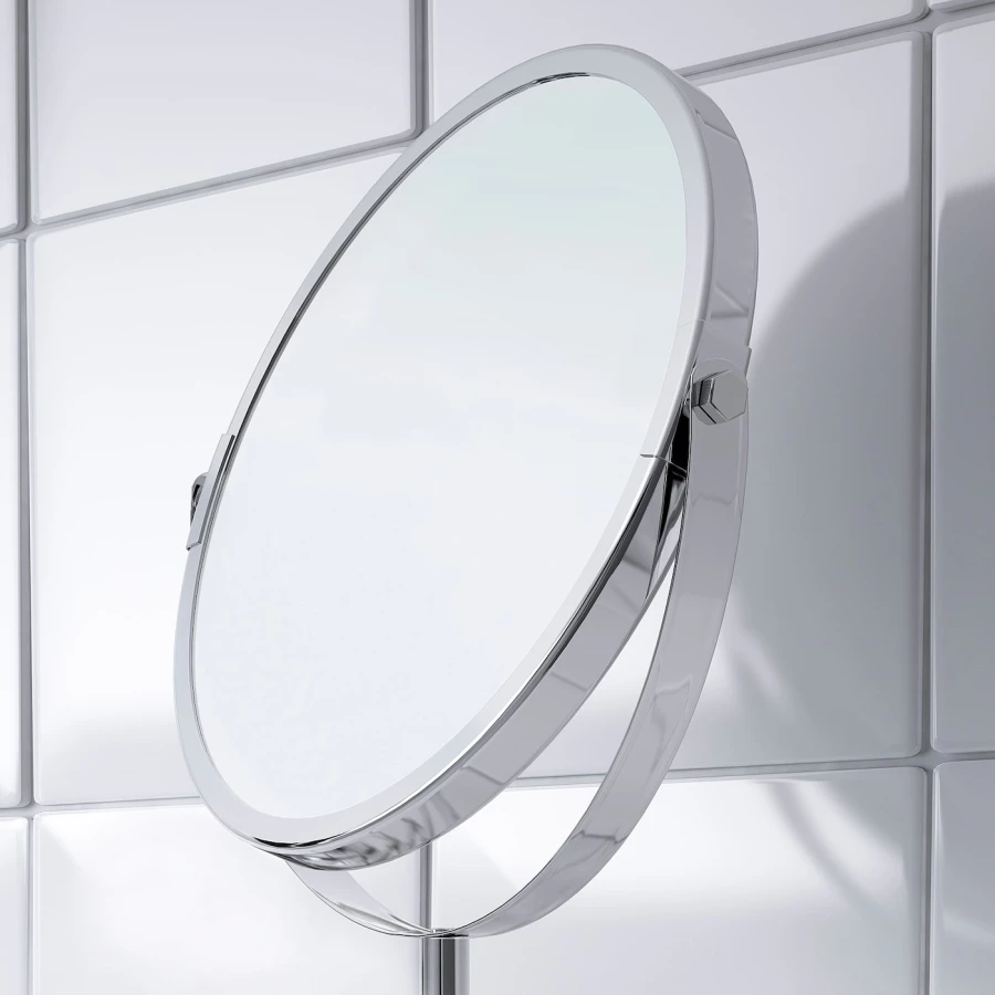 Зеркало - FRÄCK / FRАCK IKEA/ ФРЭКК ИКЕА,  17 см, серебристый (изображение №5)