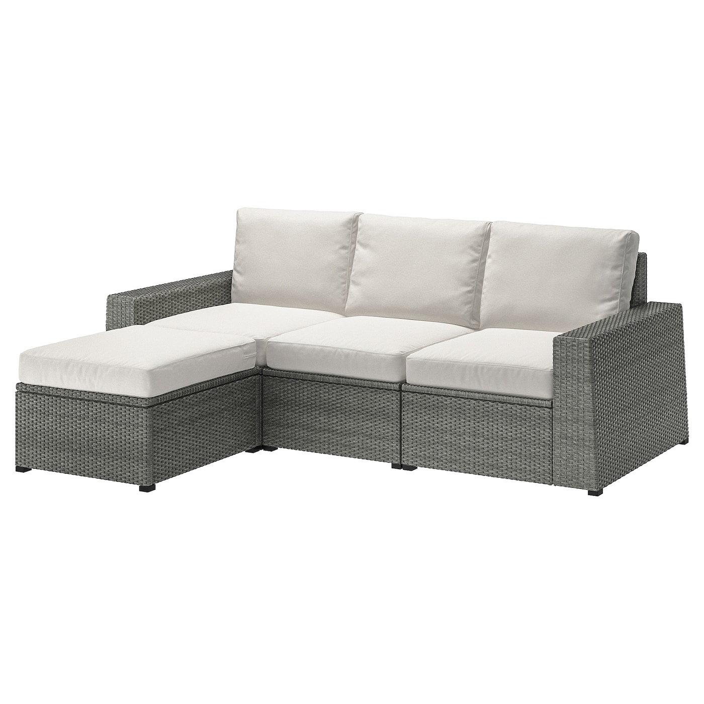 3-местный модульный диван - IKEA SOLLERÖN, 88x144x223см, бежевый/темно-серый, СОЛЛЕРОН ИКЕА