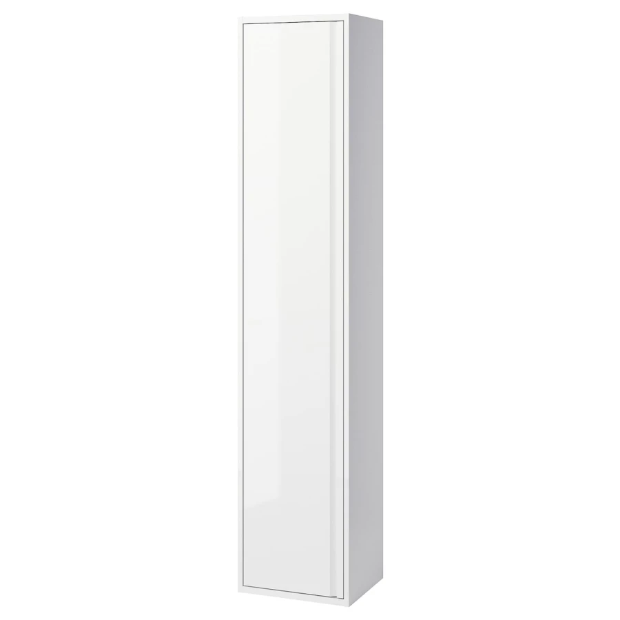 Высокий шкаф с дверцами/ящиками - IKEA ÄNGSJÖN/ANGDJON/ЭНГСЬЕН ИКЕА, 195х35х40 см, белый (изображение №1)