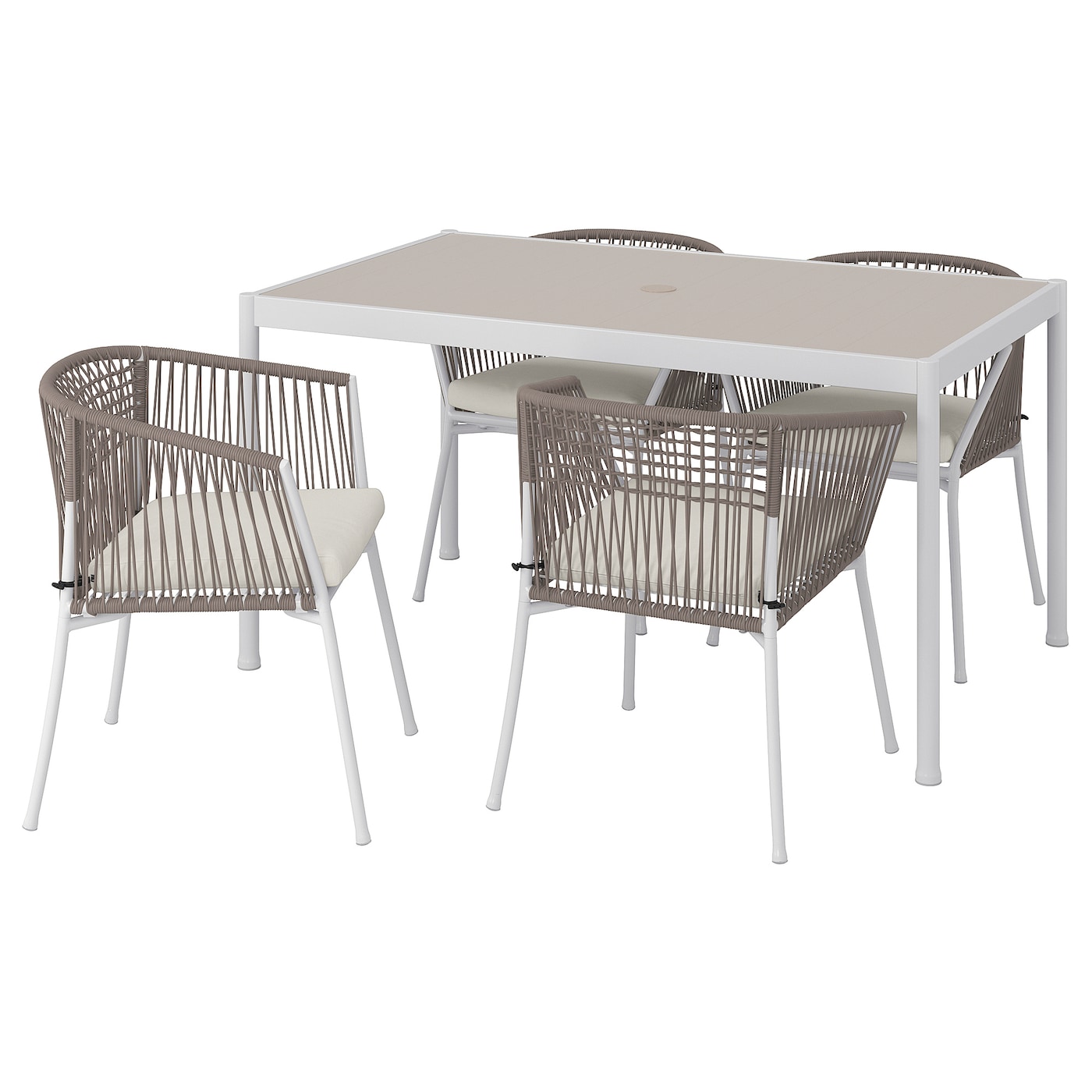 Обеденный стол и стулья - IKEA SEGERÖN/SEGERON, 147см, белый, СЕГЕРОН ИКЕА
