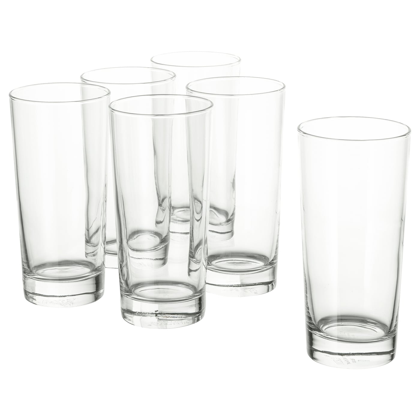 Набор стаканов, 6 шт. -IKEA GODIS, 400 мл, прозрачное стекло, ГОДИС ИКЕА