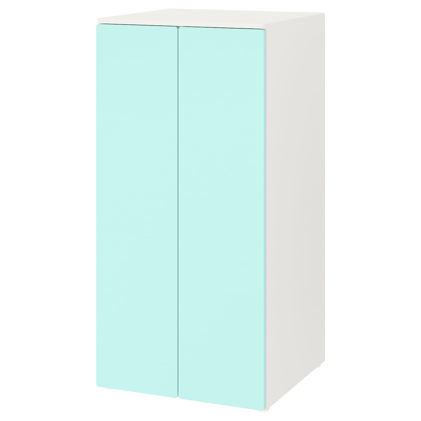 Шкаф детский - IKEA PLATSA/SMÅSTAD/SMASTAD, 60x57x123 см, белый/голубой, ИКЕА