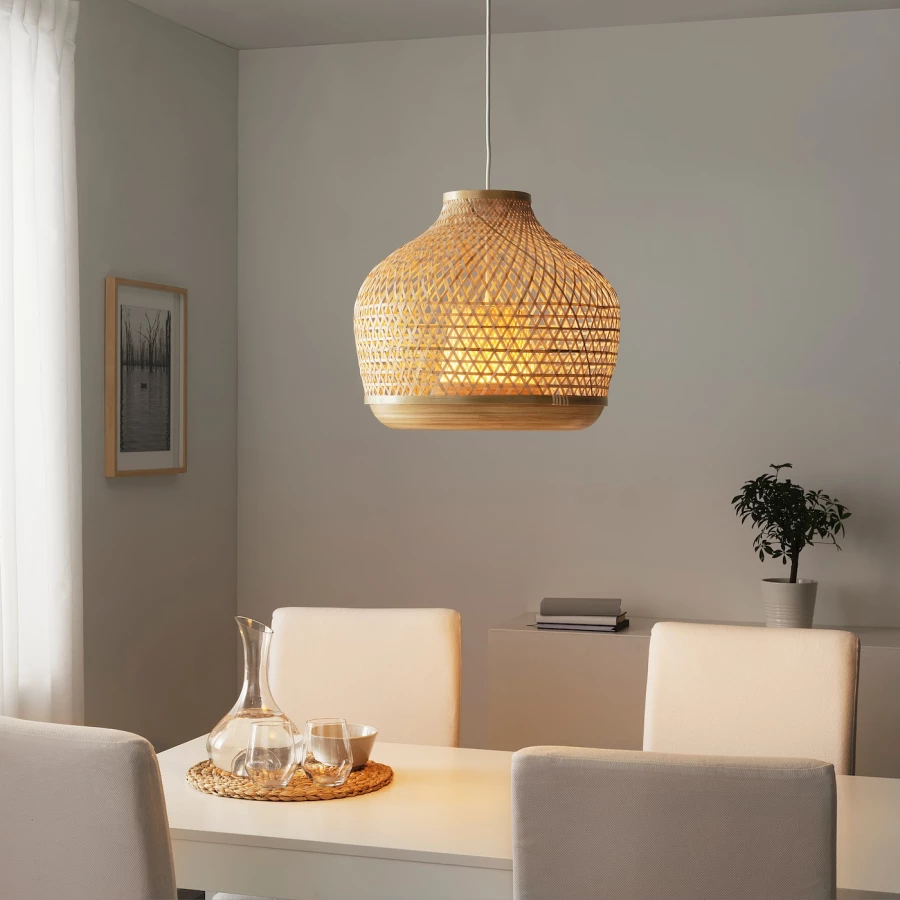 Подвесной светильник - MISTERHULT IKEA / МИСТЕРХУЛТ ИКЕА, 40 см, бежевый (изображение №3)
