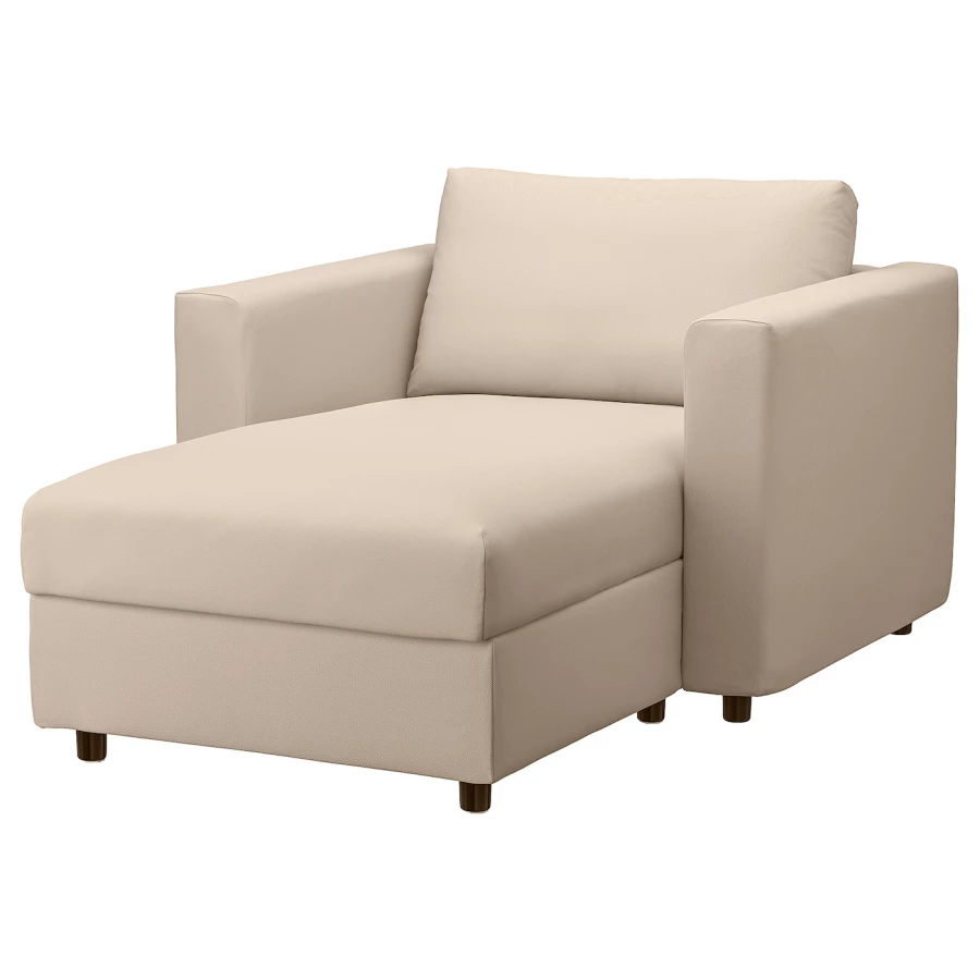 Кресло-кровать - IKEA VIMLE, 111х164х83 см, бежевый, ВИМЛЕ ИКЕА (изображение №1)