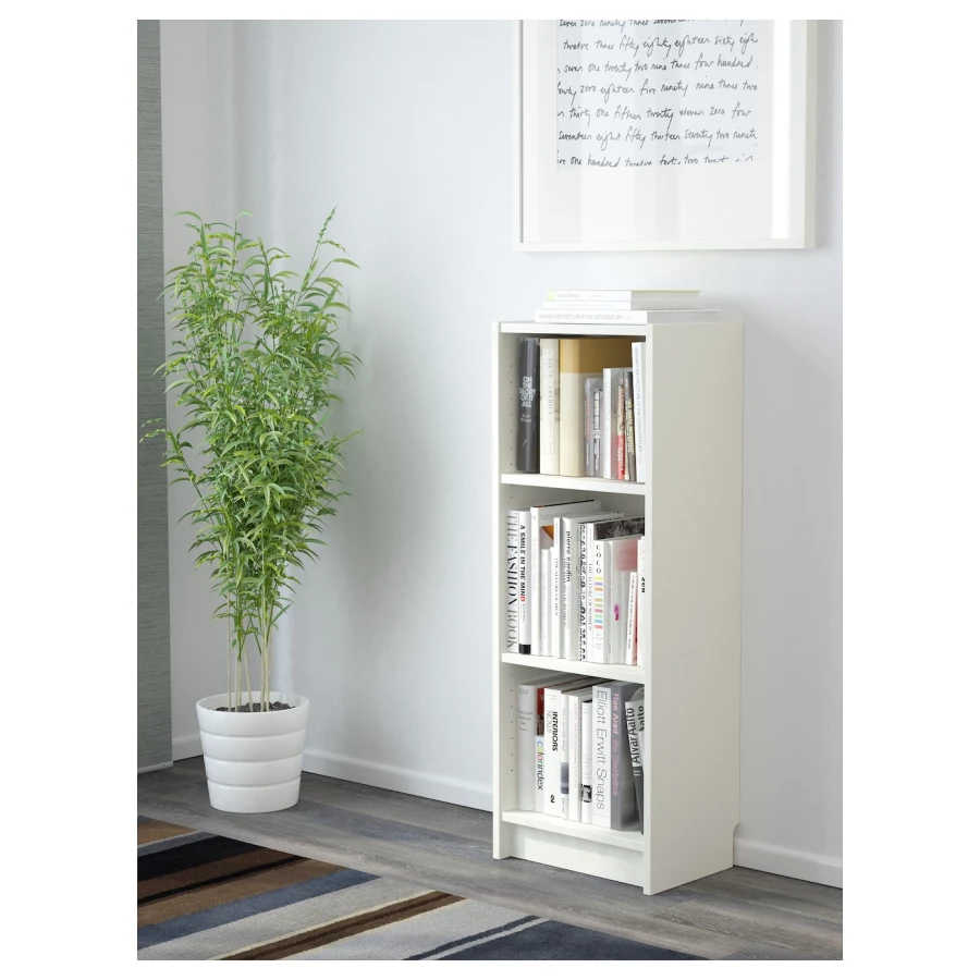 Открытый книжный шкаф - BILLY IKEA/БИЛЛИ ИКЕА, 28х40х106 см, белый (изображение №2)