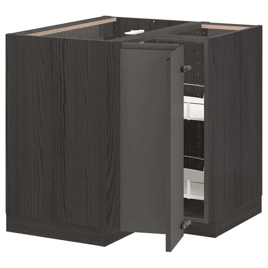 Напольный шкаф - METOD IKEA/ МЕТОД ИКЕА,  88х88 см, коричневый/серый (изображение №1)