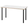 Письменный стол - IKEA LAGKAPTEN/ADILS, 140х60 см, белый/черный, ЛАГКАПТЕН/АДИЛЬС ИКЕА