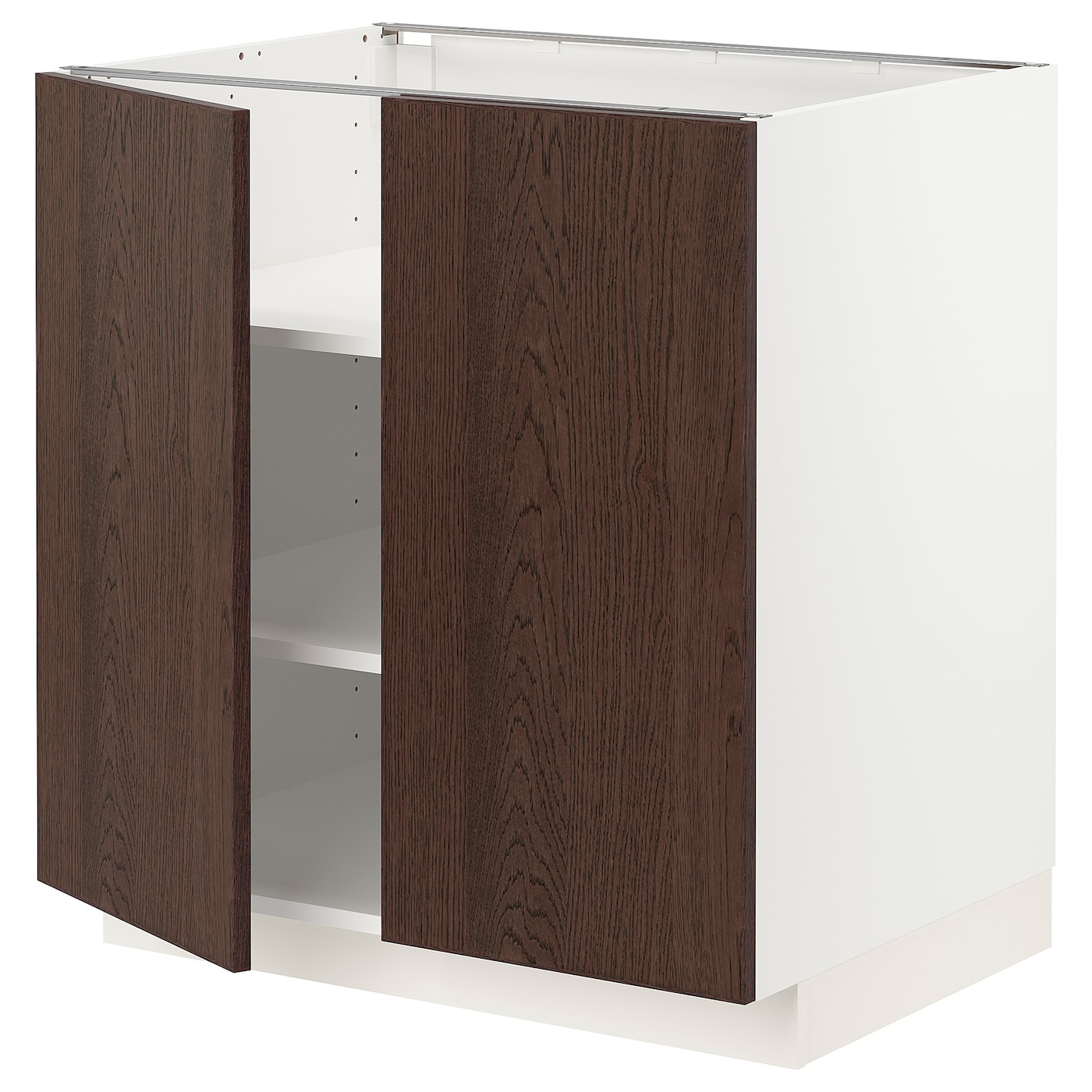 Напольный шкаф - METOD IKEA/ МЕТОД ИКЕА,  88х80 см, белый/коричневый