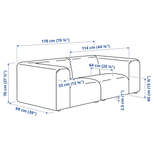 Второе фото. STOCKHOLM 2025 2-местный диван ИКЕА