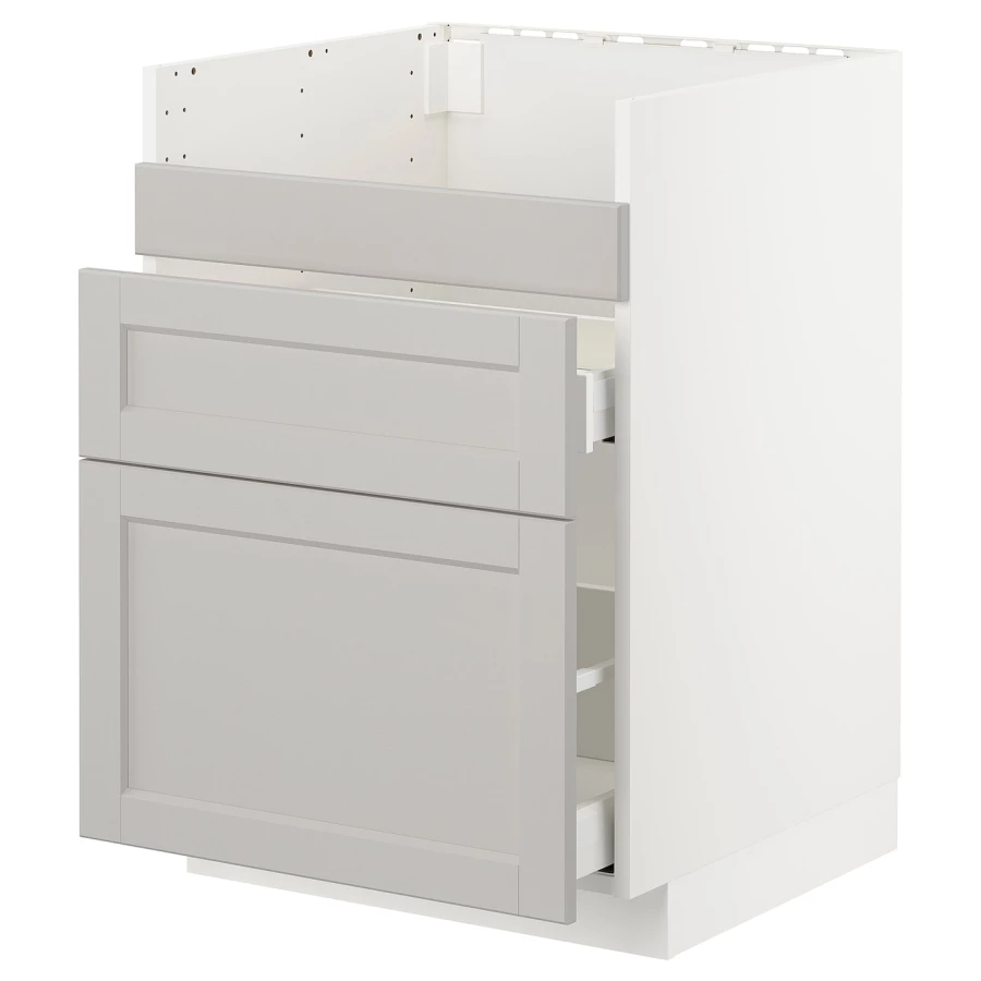 Шкаф под раковину/3 шт/2 шт - METOD / HAVSEN/MAXIMERA  IKEA/ МЕТОД/ХАВСЕН/МАКСИМЕРА ИКЕА, 88х60 см,  бежевый/белый (изображение №1)