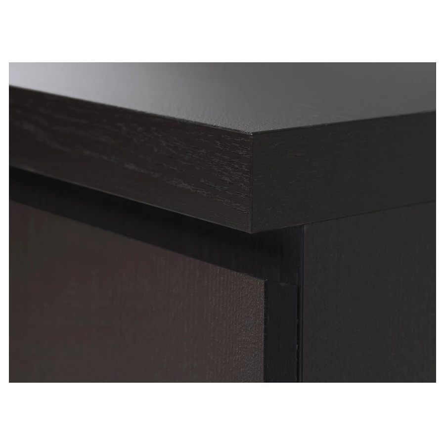 Письменный стол с ящиком - IKEA MALM, 140x65 см, черно-коричневый, МАЛЬМ ИКЕА (изображение №6)