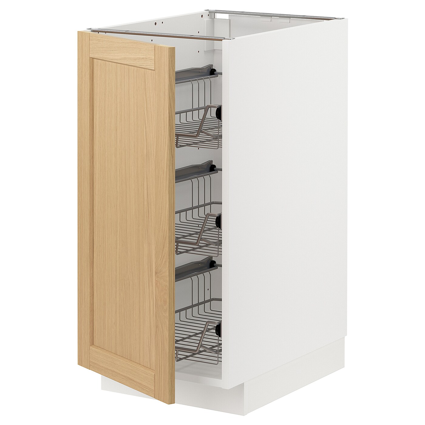 Напольный шкаф - METOD IKEA/ МЕТОД ИКЕА,  40х60 см, белый/под беленый дуб