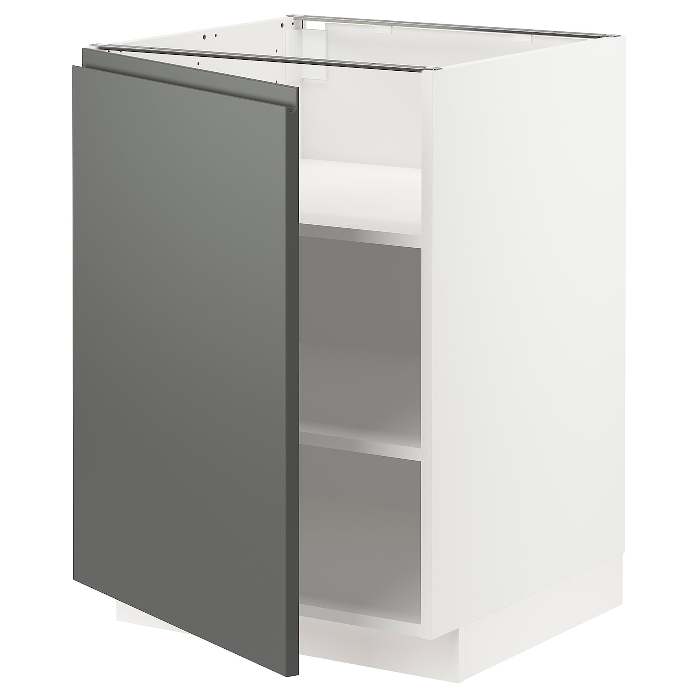 Напольный шкаф - IKEA METOD, 88x62x60см, белый/темно-серый, МЕТОД ИКЕА