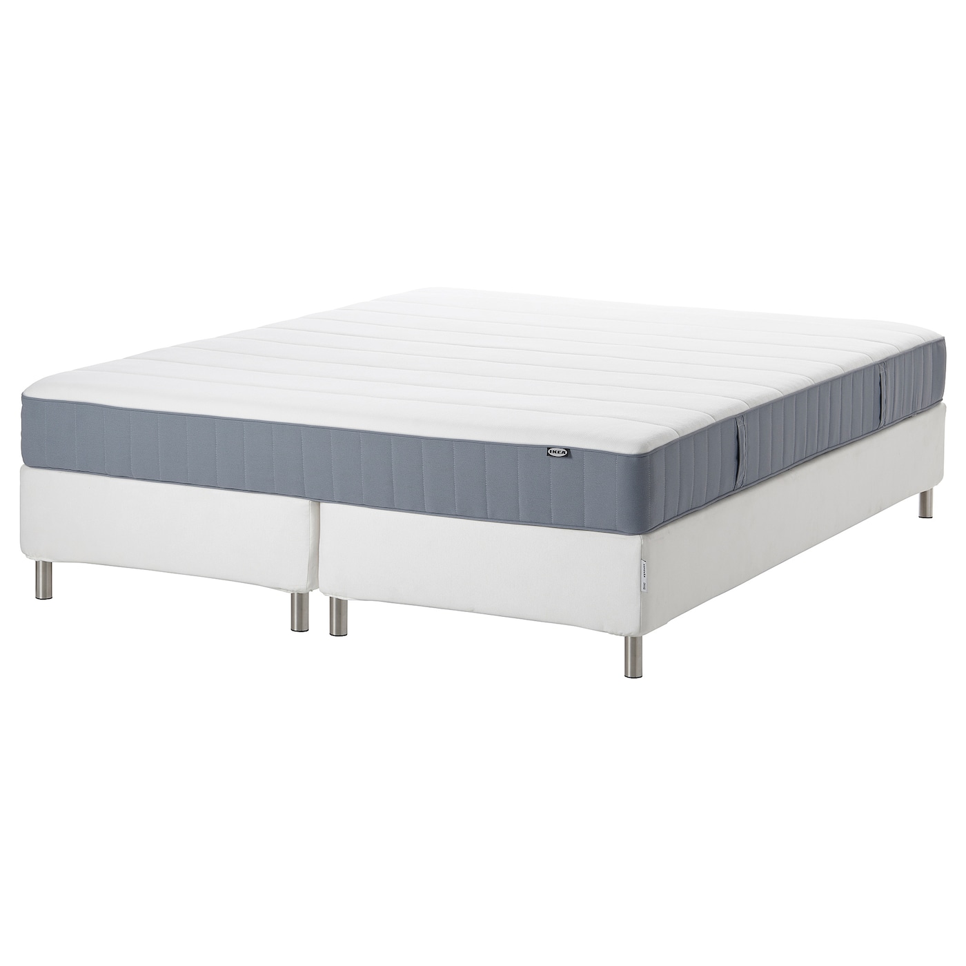 Континентальная кровать - IKEA ESPEVÄR/VESTERÖY/ESPEVAR/VESTEROY, 200х160 см, жесткий матрас, белый, ЭСПЕВАР/ВЕСТЕРОЙ ИКЕА