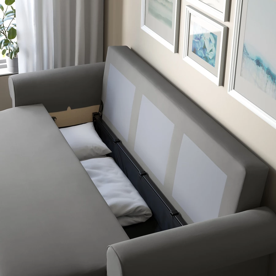 Диван-кровать 3-местный - IKEA VRETSTORP, 91x96x244см, темно-серый, ВРЕТСТОРП ИКЕА (изображение №4)