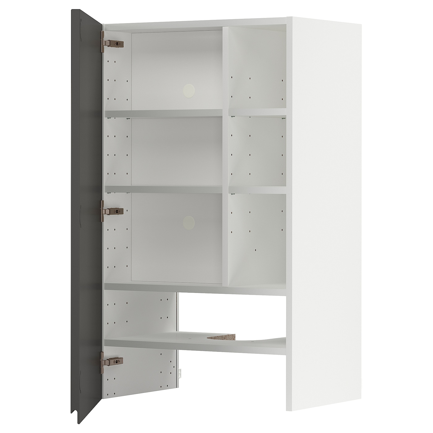 Навесной шкаф с полкой - METOD IKEA/ МЕТОД ИКЕА, 60х100 см, белый/серый